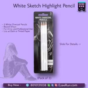 White Sketch Highlight Pencil (Pack of 3)