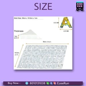 Alphabet Resin Silicone Mould (For Keychain)