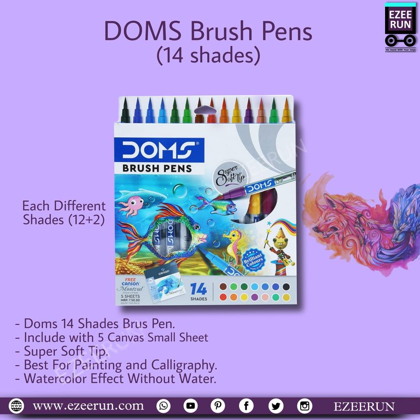 DOMS Brush Pens 14 (shades) - EzeeRun