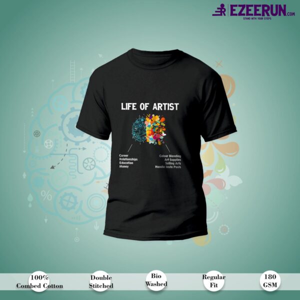 Life of Artist T-Shirt For Men (Black)
