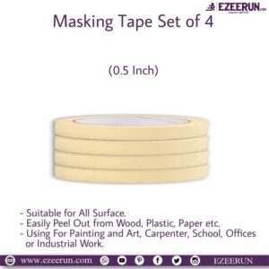 Masking Tape 0.5″ Inch (12mm) Set of 4